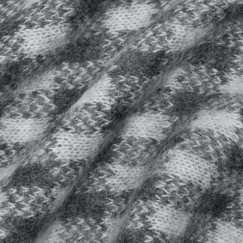NWT Everlane The Alpaca Patterned Scarf‎ in Gray Check Christmas Gift